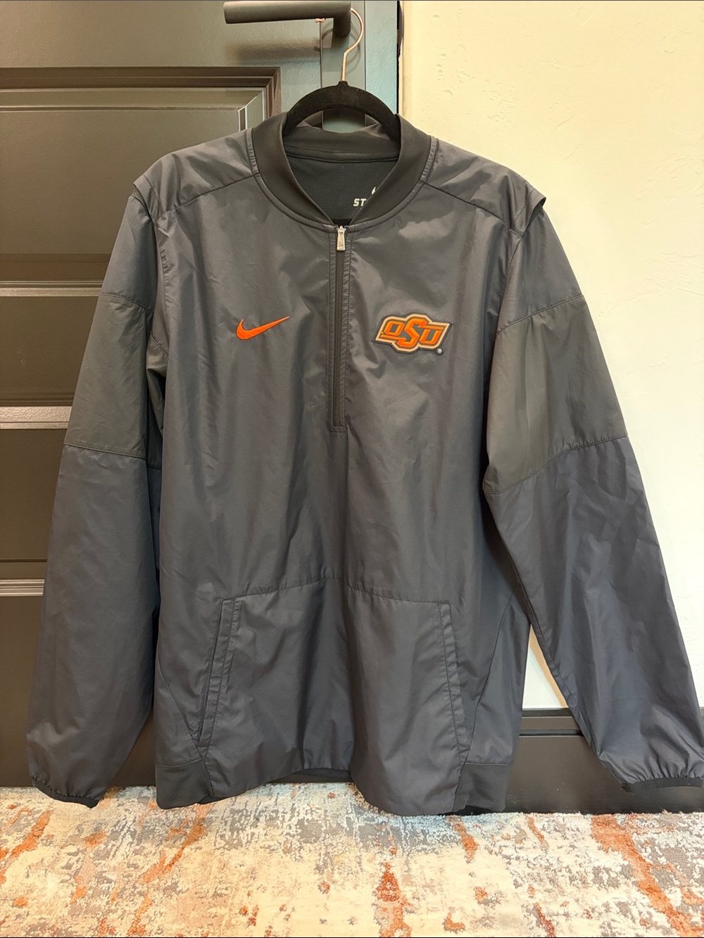 Nike Storm-FIT Oklahoma State Cowboys 1/2 Zip Pullover Windbreaker Jacket